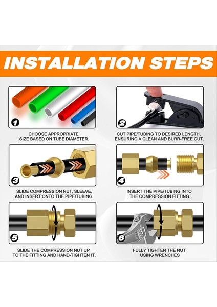 180PCS Sıkıştırma Bağlantı Noktaları Çiftlik Kiti- (1/4in 3/8in 5/16IN 1/2in) Pirinç Sıkıştırma Kılıfı Ek ve Fındık (Yurt Dışından) indirimleri