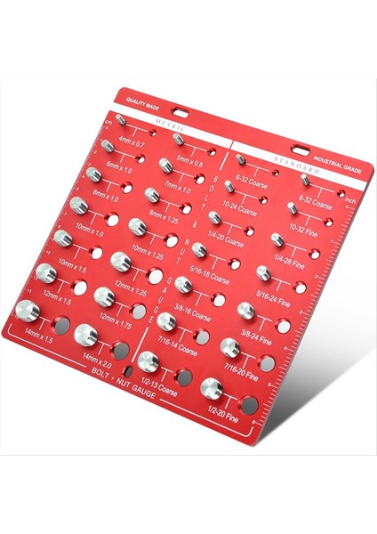 28 Iplik Denetleyicisi Somun ve Cıvata Iplik Denetleyicisi Cıvata Boyutu Inç ve Santimetre ile Standart Cetvel Her Iki Tarafta (Yurt Dışından)