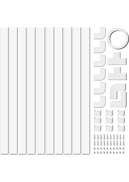 4m Elektrik Kablo Grupları Bir Kordon Için Duvarda Kablo Kapatıcısı Boyanabilir Pvc Kablo Kapağı Kablo Gezisi 10 Pcs L40CM (Yurt Dışından)