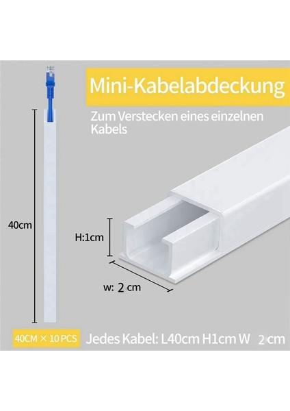 4m Elektrik Kablo Grupları Bir Kordon Için Duvarda Kablo Kapatıcısı Boyanabilir Pvc Kablo Kapağı Kablo Gezisi 10 Pcs L40CM (Yurt Dışından) fırsatları