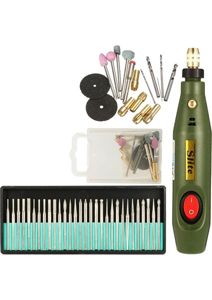 Taşınabilir Mini Elektrikli Ahşap Oyma Alet Seti + 30PCS Elmas Ahşap Oyma Ab Fişi (Yurt Dışından)