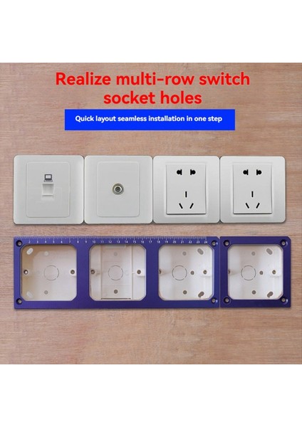 Soket Açma Şablonu 86 Tip Kalıp Delikleri Bulunucu Elektrikli Fiş Şablonu Alet Deliği Açma Şablonu A Düğmesi Için (Yurt Dışından)