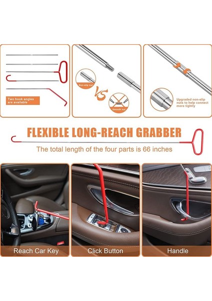 19 Adet Ev Bakım Araçları Uzun Mesafeli Kanca Aletleri Paslanmaz Çelik Kapı Açma Araçları (Yurt Dışından) fırsatları