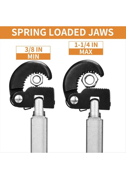 Teleskoping Havzası Anahtarı Ayarlanabilir 3/8 Inç Ila 1-1/4 Inç Çene Kapasitesi Küvet Tahliyesi Tesisat Anahtarı Için Lavabo Anahtarı (Yurt Dışından) fiyatları