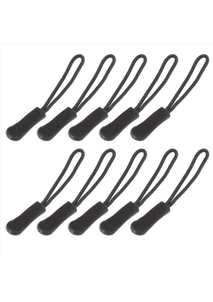 10 Anti-Slip Fermuar Çekme Fermuar Fermuar Uzatma Römorku Pratik ve Geri Paket Ceket Vb - Siyah (Yurt Dışından)