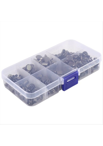 180 Set Chicago Vidaları Çeşitli Kit 6 Boyut Yuvarlak Düz Deri Perçinli Perçinler Metal Vida Çıtçıtları Dıy Deri Craft A (Yurt Dışından) modelleri