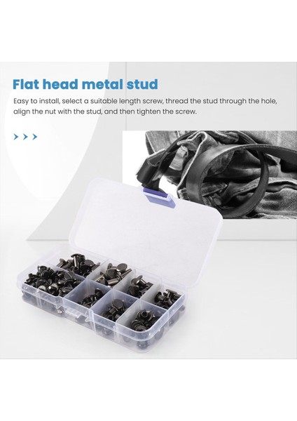 180 Set Chicago Vidaları Çeşitli Kit 6 Boyut Yuvarlak Düz Deri Perçinli Perçinler Metal Vida Çıtçıtları Dıy Deri Craft A (Yurt Dışından) fırsatları