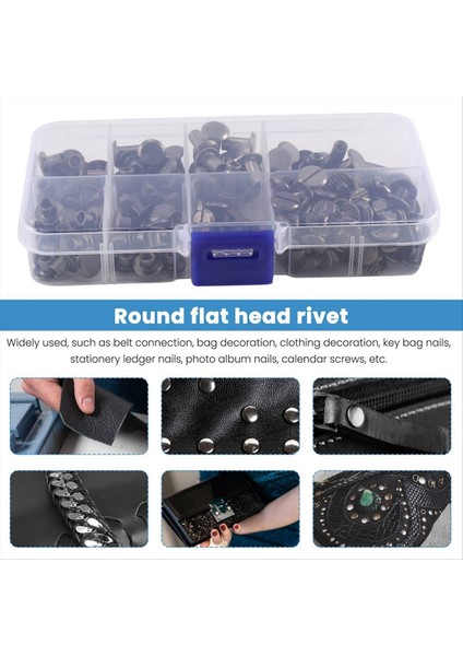 180 Set Chicago Vidaları Çeşitli Kit 6 Boyut Yuvarlak Düz Deri Perçinli Perçinler Metal Vida Çıtçıtları Dıy Deri Craft A (Yurt Dışından) indirimleri