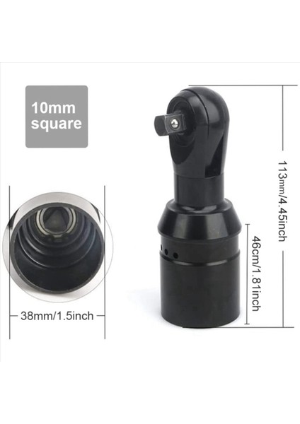 2x Cırcır Anahtarı Kafası 3/8 Inç Kare Sürücü Elektrikli Kablosuz Ratchet Anahtarı Endüstriyel Sınıf Aracı Için 10MM Ağır Dereceli (Yurt Dışından) modelleri