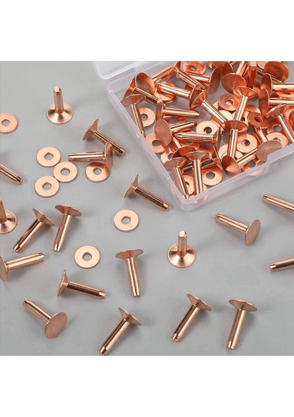 100 Set Bakır Perçin ve Çapak Bakır Perçinler Için Deri Için Deri Cüzdanlar Yakalar Deri Diy 1/2 Inç (Yurt Dışından) fırsatları