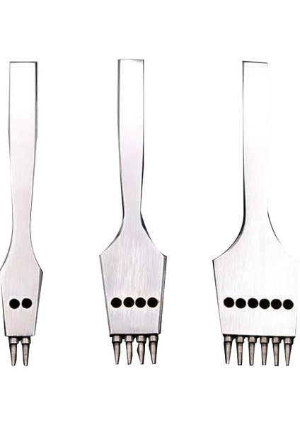 3pcs 4mm Deri Zanaat Yuvarlak Delikli Deri Yumruk Çıkarılabilir Dikiş Delme Keski Aleti/set (Yurt Dışından)