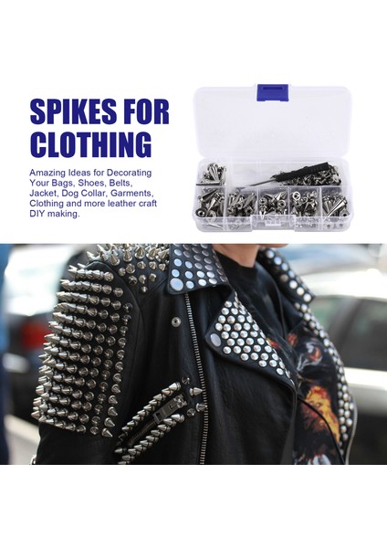 70 Set Gümüş Karışık Şekla Başikler ve Çıtçıtlar Koni Croc Spikes Giyim Ayakkabıları Için Deri Perçin Kiti Kemerler Dıy (Yurt Dışından) indirimleri