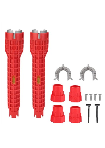 2 Adet Lavabo Anahtarı Aleti 8 Inç Musluk Anahtarı Aleti Çok Işlevli Lavabo Anahtarı Tuvaletler ve Mutfaklar Için Su Borusu Anahtarı (Yurt Dışından)