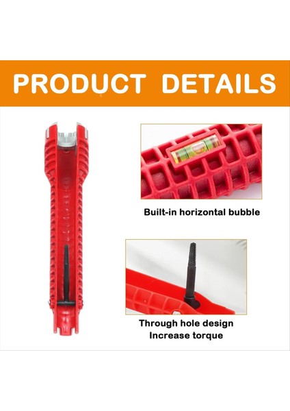 2 Adet Lavabo Anahtarı Aleti 8 Inç Musluk Anahtarı Aleti Çok Işlevli Lavabo Anahtarı Tuvaletler ve Mutfaklar Için Su Borusu Anahtarı (Yurt Dışından) fırsatları