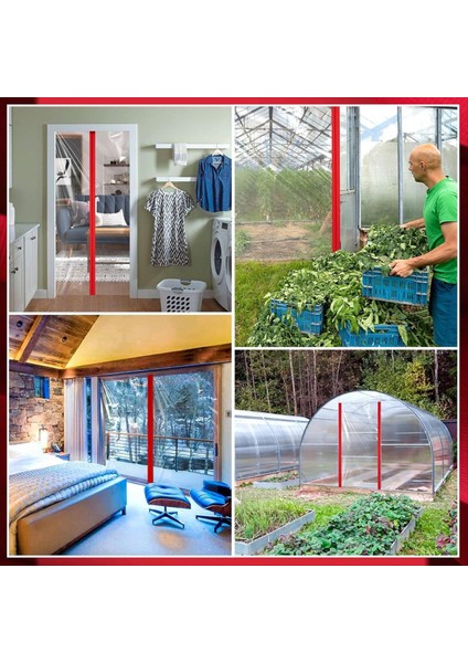 6 Adet Toz Bariyeri Için Fermuar Kendi Kendine Yapışkan Anlık Kapı Fermuar Koruyucusu Fermuarlı Sera Toz Bariyer Çadır (Yurt Dışından) modelleri