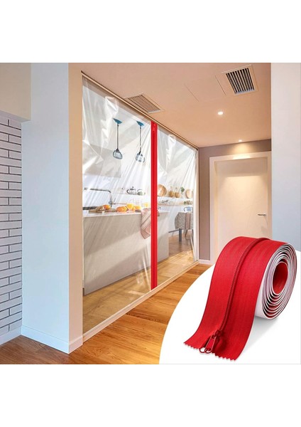 6 Adet Toz Bariyeri Için Fermuar Kendi Kendine Yapışkan Anlık Kapı Fermuar Koruyucusu Fermuarlı Sera Toz Bariyer Çadır (Yurt Dışından) fırsatları