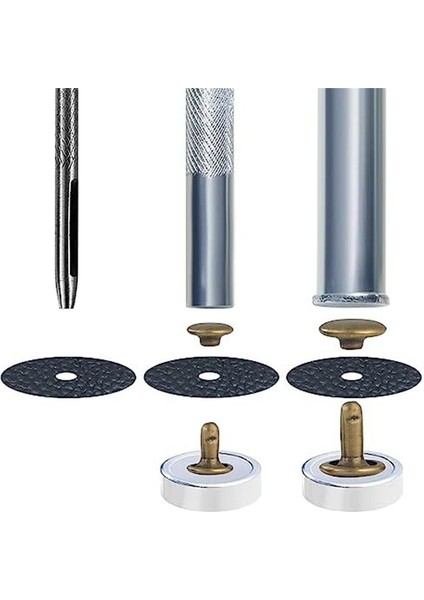 340 Setler Deri Perçin Kiti Perçinler Deri Çift Şapka Perçinler Giyim Giysileri Ayakkabı Torbaları Kemerler A (Yurt Dışından) indirimleri