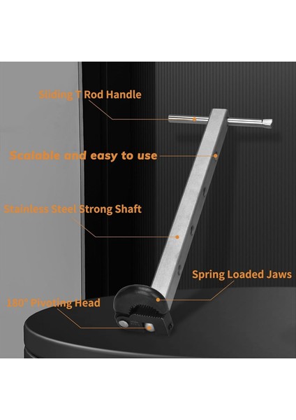 Teleskoping Havzası Anahtarı Lavabo Anahtarı Ayarlanabilir 3/8 Inç Ila 1-1/4in Kapasiteli Küvet Tesisatçı Anahtarlar Aracı (Yurt Dışından) fiyatları