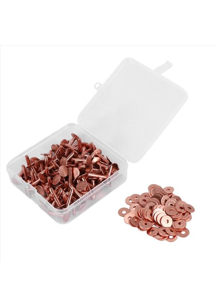 100 Set Bakır Perçin ve Çapak Yıkayıcılar Deri Bakır Perçin Tutturucu Cüzdanlar Için Yakalar Deri Diy Zanaat Malzemeleri (Yurt Dışından) fiyatları