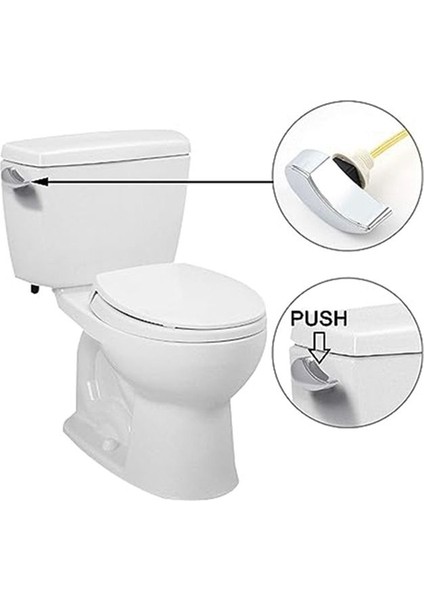 Tuvalet Tank Aksesuarları Flushing Anahtarı Yıkama Tuvalet Tankı Floş Çubuk Yedek Parçaları Yan Monteli Tuvalet Tank Çubuk A (Yurt Dışından) fırsatları