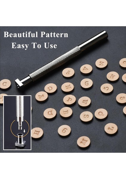 38 Adet Deri Damgalama Aletleri 36 Adet Harf ve Sayılar 1 Lastik Çekiç 1 Deri Yumruk Aletleri Oyma Aletleri (Yurt Dışından) fırsatları