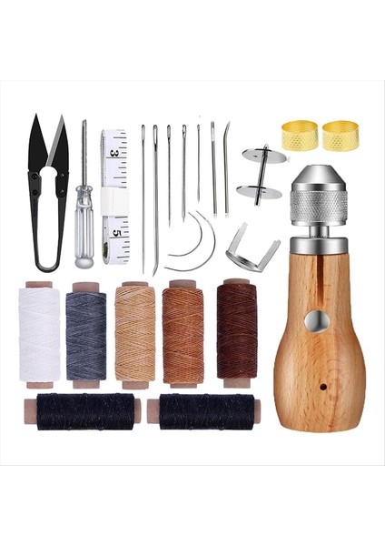 Dikiş Ahl Kiti Taşınabilir Deri Dikiş Dikiş Awl Iplik Kiti Deri Zanaatkarların Günlük Kullanım Araçları Için Dıy Zanaat Için (Yurt Dışından)
