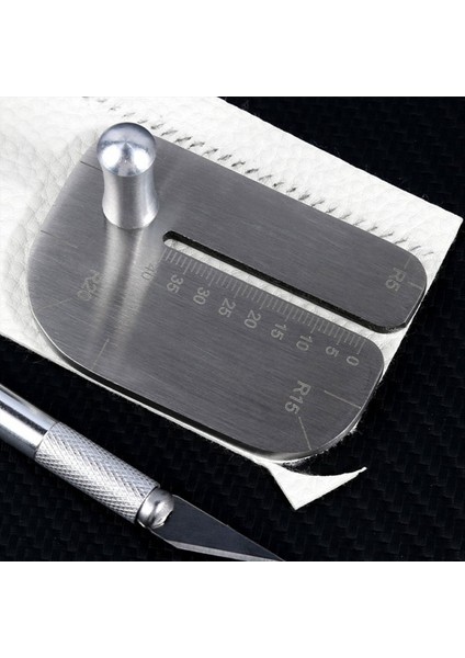 Deri Çekme Tahtası Pratik Kesim Cetvel Alet Paslanmaz Çelik Manuel Deri Kesim Yardımcı Aksesuarlar (Yurt Dışından) fırsatları