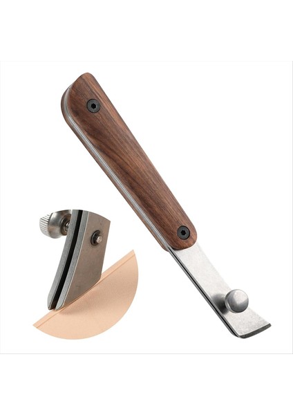 Deri Işçilik ve Çalışma Aletleri Için Ayarlanabilir Kenar Çizimi Siyah Ceviz Saplı Paslanmaz Çelik Bir (Yurt Dışından)