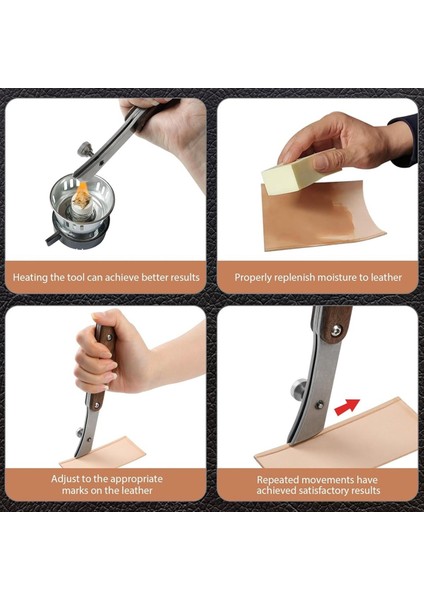 Deri Işçilik ve Çalışma Aletleri Için Ayarlanabilir Kenar Çizimi Siyah Ceviz Saplı Paslanmaz Çelik Bir (Yurt Dışından) fırsatları