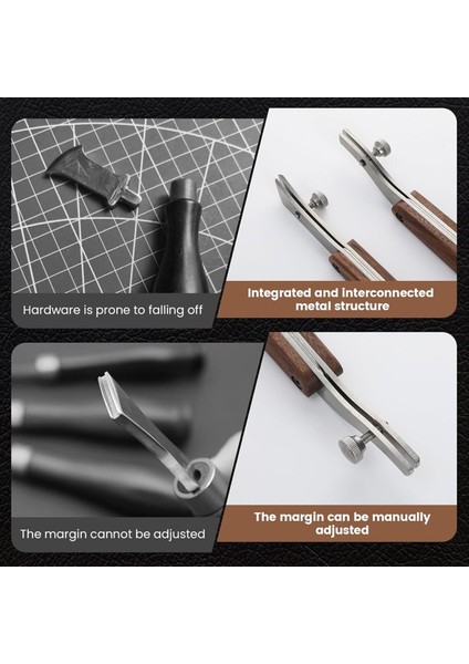 Deri Işçilik ve Çalışma Aletleri Için Ayarlanabilir Kenar Çizimi Siyah Ceviz Saplı Paslanmaz Çelik Bir (Yurt Dışından) indirimleri