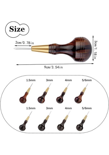 El Yapımı Deri Ürünler Diy Sandal Ağacı Elmas Awl Gül Ağacı Elmas Koni Deri Bant Elmas Koni A (Yurt Dışından) fırsatları