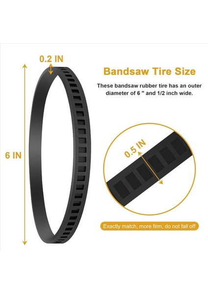 6 Paket 650721-00 Bant Teşkmanı Lastikleri Kemer Bantlı Testere Dewalt Için Kauçuk Lastik Kemeri 514002079 A02807 DCS374 DWM120 (Yurt Dışından) fırsatları