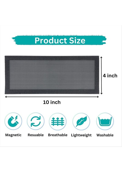 Zemin Havalandırma Davlumbazları 6 Pack - 4X10INCH Manyetik Havalandırma Kayıt Filtresi - Hvac Zemin Izgaraları Için Yıkanabilir Örgü Ekran Kapakları (Yurt Dışından) fiyatları