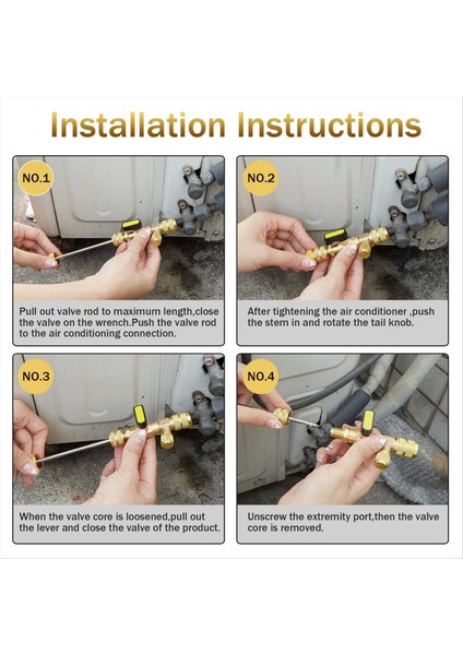 R410 R32 R22 R12 Için Hvac Valf Çekirdek Çıkarma Aracı Valf Çekirdekleri Somun ve R410 R32 Adaptörleri ile Valf Çekirdek Çıkarma (Yurt Dışından) indirimleri