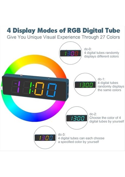 Lehimleme Uygulama Kiti Rgb Renkli Modları ile 4 Hanlı Dijital Çalar Saat Kiti Diplay Dıy Saati Lehinli Proje Kiti (Yurt Dışından) fiyatları