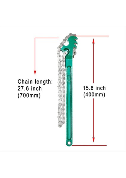 Sağlam Ayarlanabilir Ağır Hizmet Tipi Cırcır Zinciri Yağ Filtre Anahtarı Geri Dönüşümlü Zincir Tarzı Boru Montaj Anahtarı 16 Inç (Yurt Dışından) fiyatları