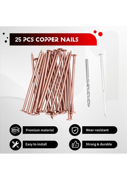 25 Adet Bakır Çivi Ağaçları Öldürmek Için 3 5 Inç Saf Bakır Tırnaklar Dökme Güdük Çıkarma Sivri Uçlar Donanım Çivileri Ağaçlar Için (Yurt Dışından) fırsatları