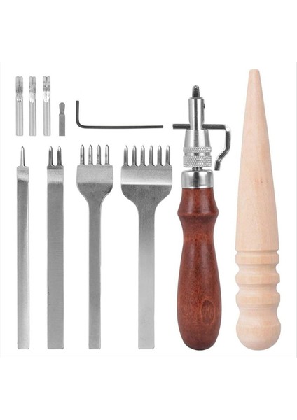 Deri Zanaat Alet Seti Deri Kenarlar Cila Deri Yineleme El Dikiş Için Yumruklama Deri Kenarları Kemerler Için Parlatma (Yurt Dışından)