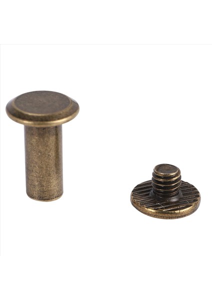 90 Set Chicago Vidaları Çeşitli Kit 6 Boyut Yuvarlak Düz Kafa Perçinleri Dıy Deri Craft B Için Metal Vidalı Saplama B (Yurt Dışından)