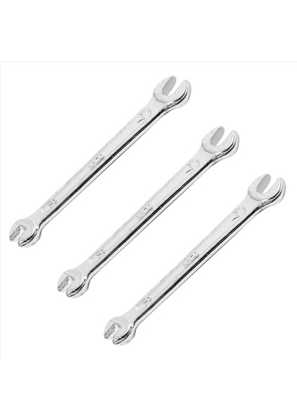3x Gümüş Ton 5 5mm x 7mm U Şekil Çift Açık Uçlu Anahtar Aleti (Yurt Dışından)