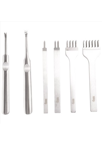 6pcs 1/2/4/6 Prong Dıy Döküm Dikiş Kesme Seti Deri Kenar Kaçış Diy Craft Aracı Endüstriyel Sınıf Beyaz Çelikler Deri Zanaat Kitleri - Sağlam Dayanıklı (4mm) (Yurt Dışından) fiyatları