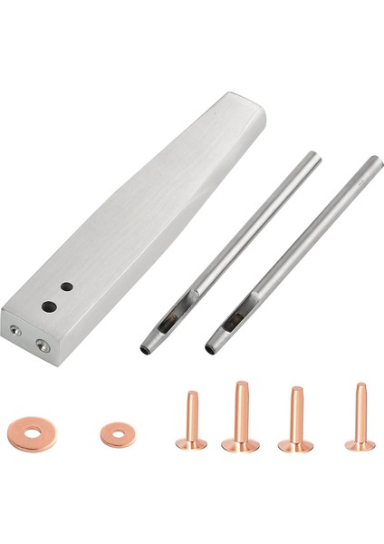 43PCS Bakır Perçinler ve Çapaklar 4 Boyutta Bakır Perçin ve Çapak Ürün Yelpazesi Kemerler Için Cüzdanlar Için Yakalar Deri Çalışma (Yurt Dışından)