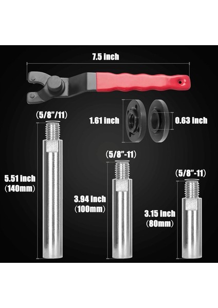 Açılı Öğütücü Uzatma Mili Bağlantı Çubuğu 12 Pcs Açı Trıp Tıcakları 5/8-11 Iplik (Yurt Dışından) fiyatları