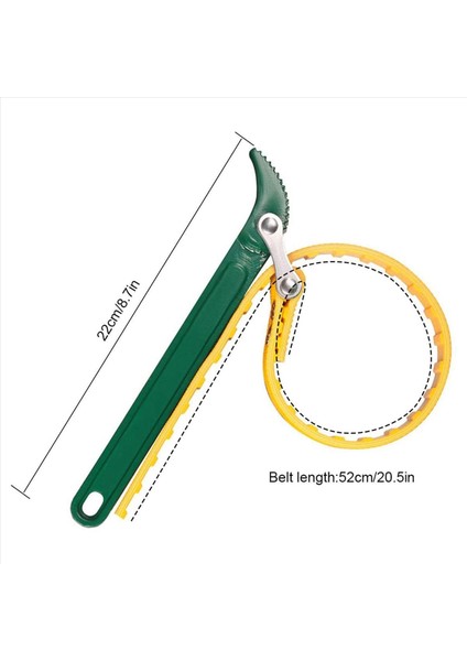 2x Yağ Filtre Kemeri Anahtarı 8 Inç Çok Fonksiyonlu Kemer Anahtarı Yağı Filtre Anahtarı Ayarlanabilir Çıkarılabilir El Aracı (Yurt Dışından)