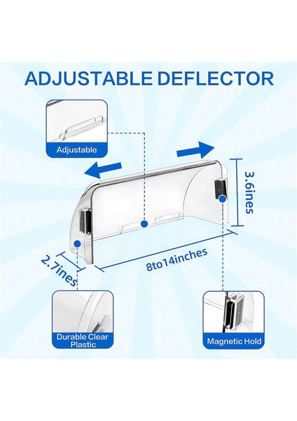 Ayarlanabilir Manyetik Hava Deflektörü Zemin Kayıtları Havalandırma Delikleri Yan Duvar Zemin Havalandırma Deflektörü-2 Için 8-14 Inç Arasında Kolay Ayar (Yurt Dışından) fırsatları