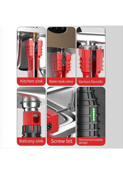 Banyo ve Mutfak Lavabo Musluğu Onarım Aracı Seti 24 1 Anahtarlar Banyo Sıhhi Tesisat Tesisat El Aletleri (Yurt Dışından) fiyatları