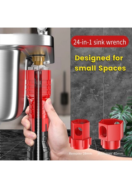 Banyo ve Mutfak Lavabo Musluğu Onarım Aracı Seti 24 1 Anahtarlar Banyo Sıhhi Tesisat Tesisat El Aletleri (Yurt Dışından) modelleri