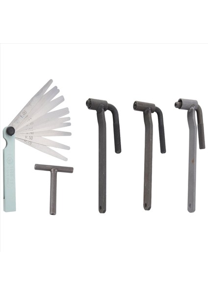 Evrensel Motosiklet Motor Valfi Ayarlama Aracı Valf Vidası Kılavuzu 8mm 9mm 10MM T Tip Somunner 0 1-2mm Feeler Gauge (Yurt Dışından)