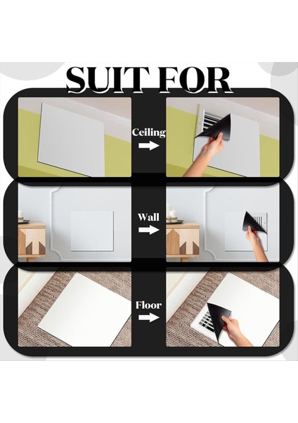 4 Parçalı Kare Manyetik Havalandırma Kapakları Tavan Havalandırma Delikleri ve Kayıtları Için Kalın Manyetik Zemin Havalandırma Kapakları (Yurt Dışından) indirimleri