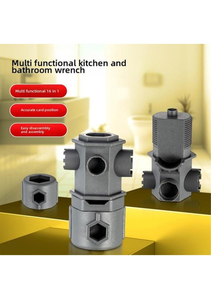 Musluk ve Lavabo Tesisatı Havza Anahtarı Çok Amaçlı Anahtar Sıhhi Tesisat Aracı Sıhhi Tesisat Anahtarı Çok Işlevli Lavabo Anahtarı (Yurt Dışından) fırsatları